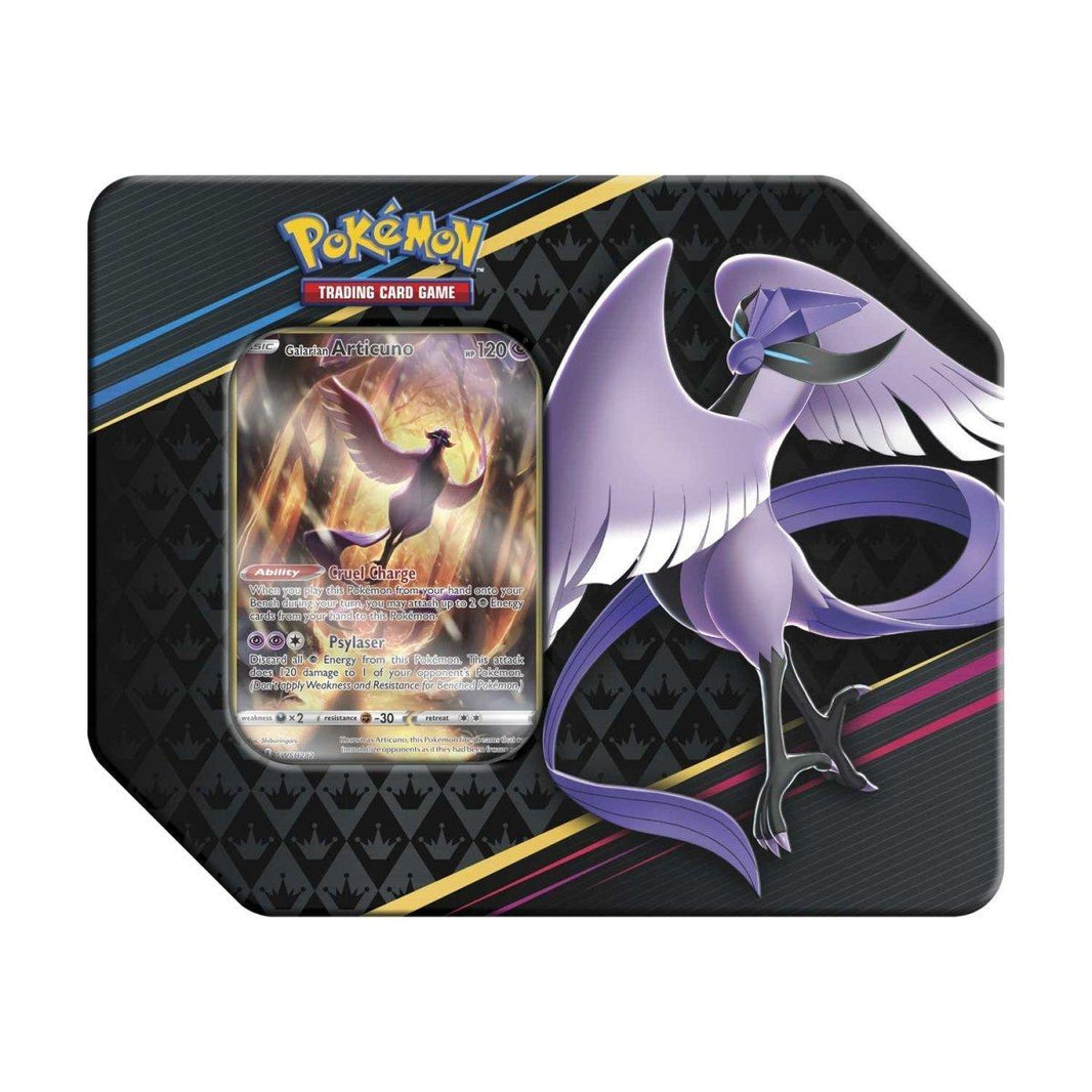 Pokémon TCG Crown Zenith Tin - Galarian Articuno | 5 Booster Packs | Full-Art Foil Promo