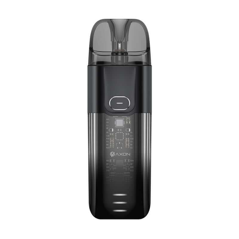 Vaporesso Luxe X Pro vape device in sleek black design with intuitive buttons and pod system.