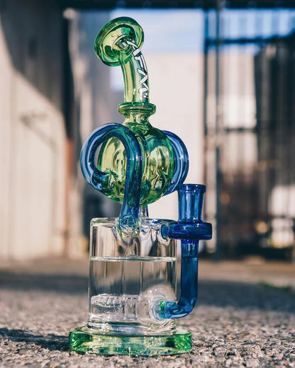 AFM Glass Andromeda 9.5" Recycler Dab Rig TX071 14mm 90°