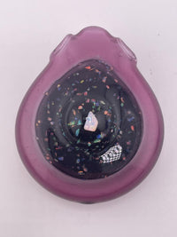 HighGrade Glass Pendant - Hollow Crushed Opal Tear Drop w/ Opal Encasement