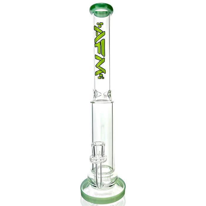 AFM Glass 14" Shower Disc Perc Glass Straight Tube 14mm 90°