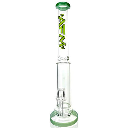 AFM Glass 14" Shower Disc Perc Glass Straight Tube 14mm 90°