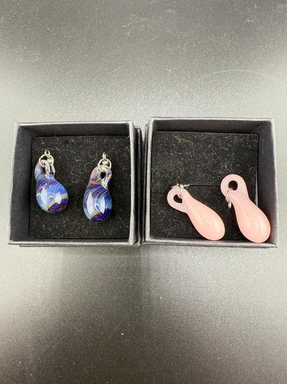 Filla John Glass Colored Dangly Earrings