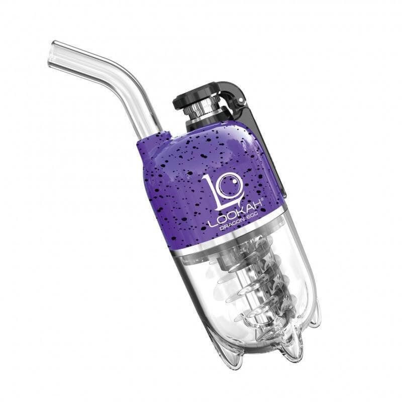 LOOKAH Dragon Egg Electric Dab Rig in purple, featuring portable design and easy cleaning.