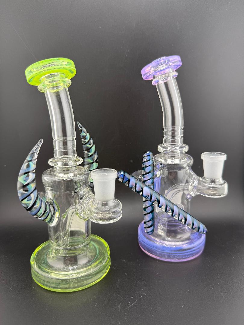 Crondo Glass Hollow Bottom Clear With Attachments 14mm 90°