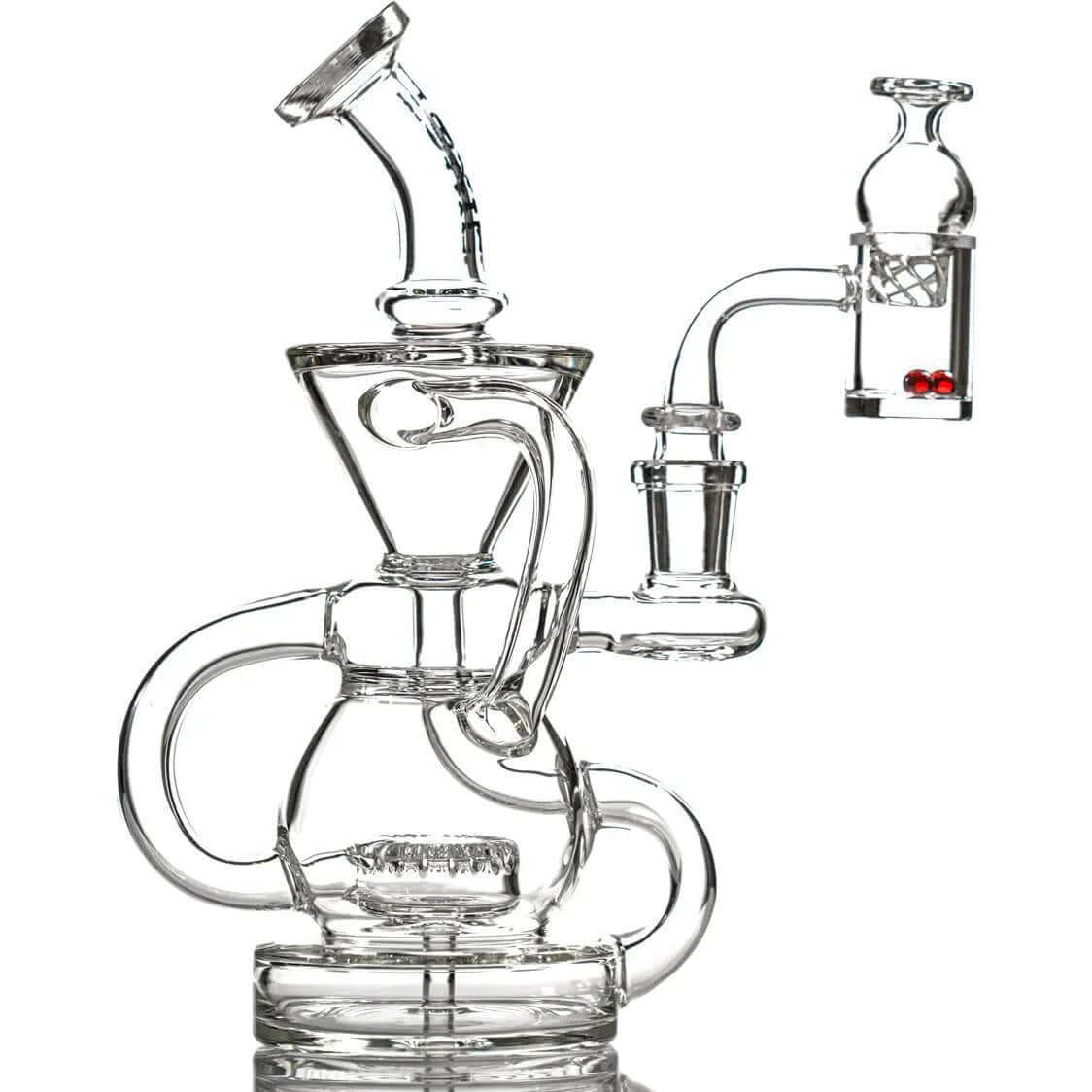 Toxic Glass 7" Recycler Set TX62 featuring a unique design for smooth dabs and superior filtration.