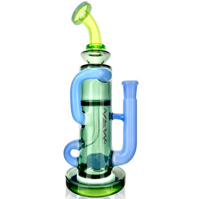 AFM Glass 10" Bilbao Colored Glass Recycler Dab Rig TX104 14mm 90°