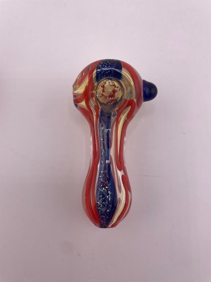 Import Glass Hand Pipe - Small With Built In Glass Screen