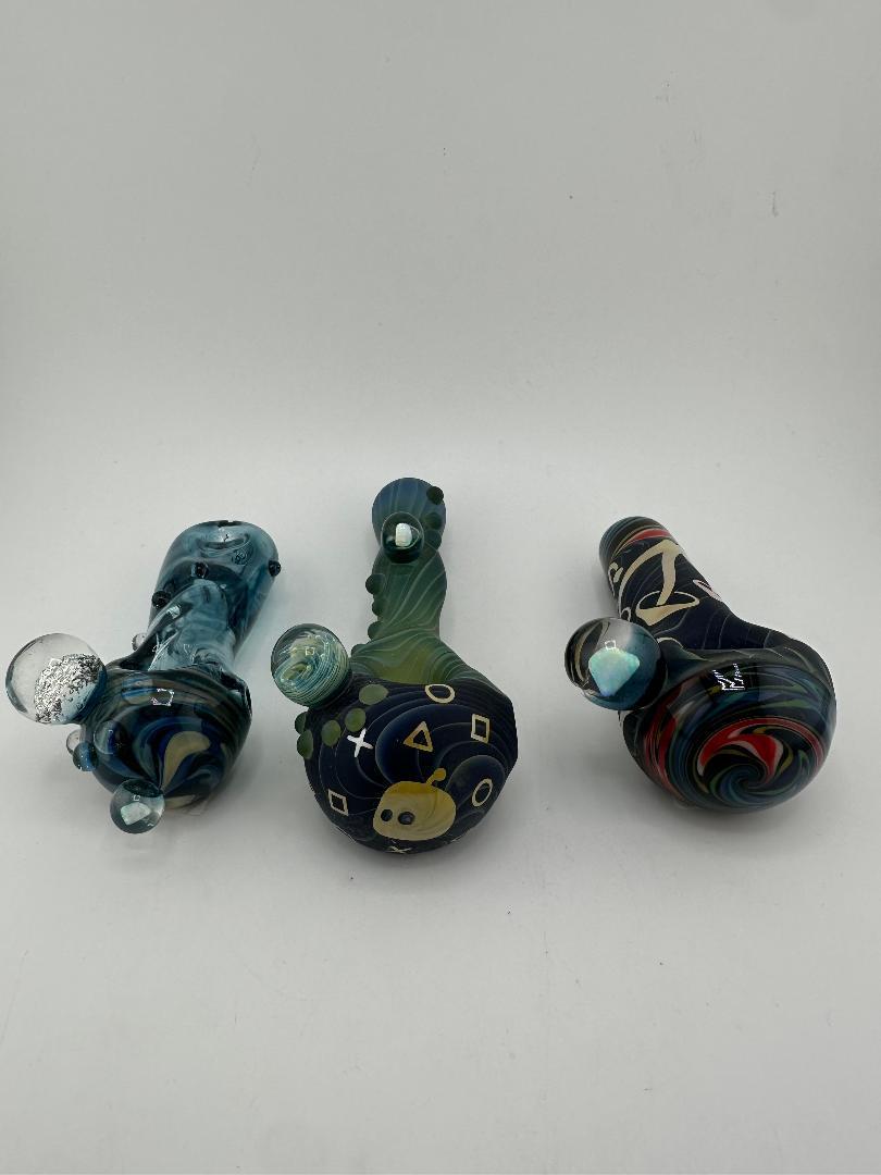 Danny W Glass Dry Pipe - Sand Blasted & Fully Worked