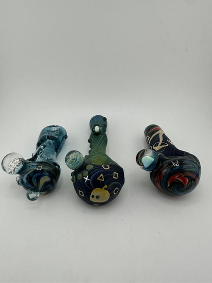 Danny W Glass Dry Pipe - Sand Blasted & Fully Worked