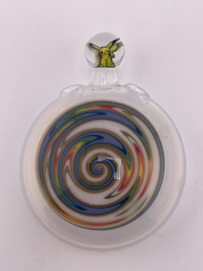 Tim Doane Pendant – Hollow Disc with Electric Mouse Millie