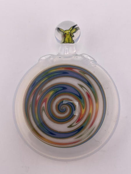 Tim Doane Pendant – Hollow Disc with Electric Mouse Millie