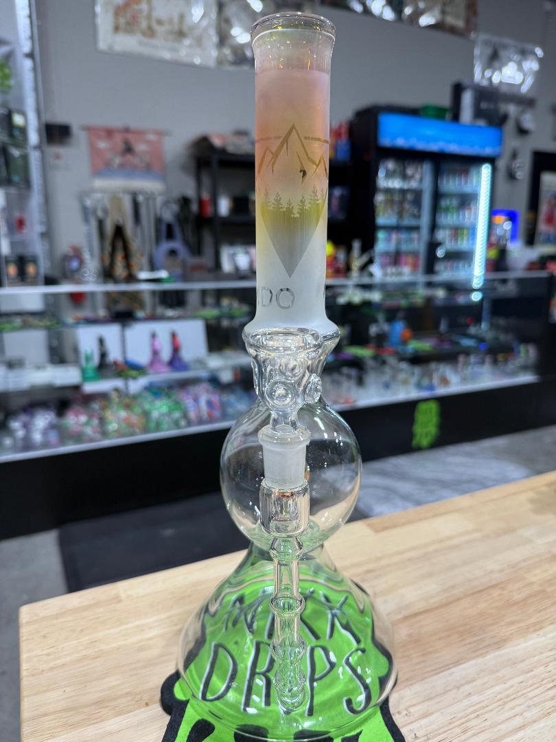 Brando Glass Blooper - Pacific North West Theme Lrg Heavy Fumed 14mm 90°