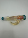 Brando Glass Dry Pipe-  Fumed w/ Color Accents & Horn Chillum