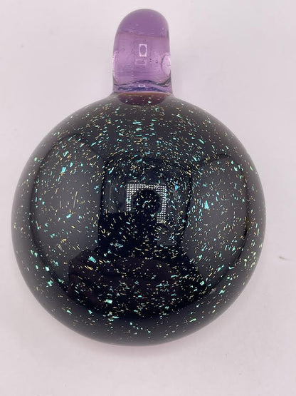Tim Doane Glass Pendant -  Dichro Pendy w/ Yellow Point Bail