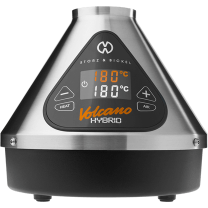 Storz & Bickel Volcano Hybrid Vaporizer with digital display, showcasing precise temperature control and sleek design.