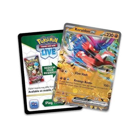 Pokémon TCG Slashing Legends Koraidon ex Tin – 5 Booster Packs + Koraidon ex Promo | Factory Sealed