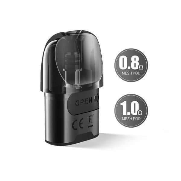 Lost Vape Ursa Pod cartridge featuring 0.8Ω and 1.0Ω mesh pod options for customizable vaping.