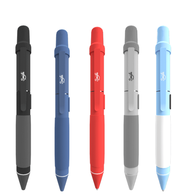 Smyle Penjamin 510 Battery in multiple colors: black, blue, red, grey, and light blue, ideal for portable vaping.