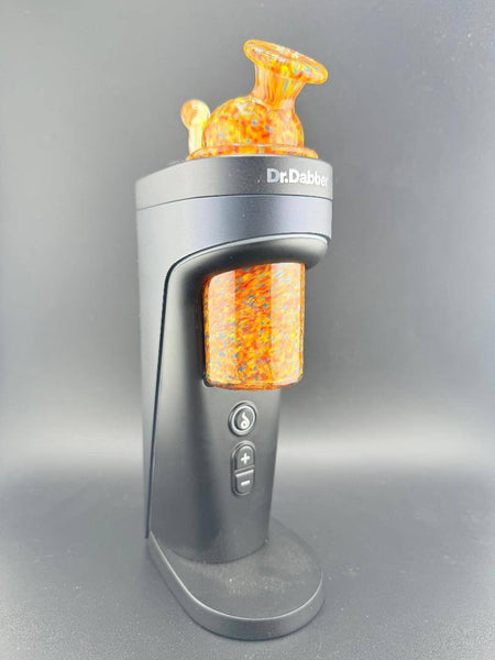 Dr. Dabber Switch 2 with Paulson Pieces Replacement Glass & Cap in orange confetti design for enhanced vapor experience.
