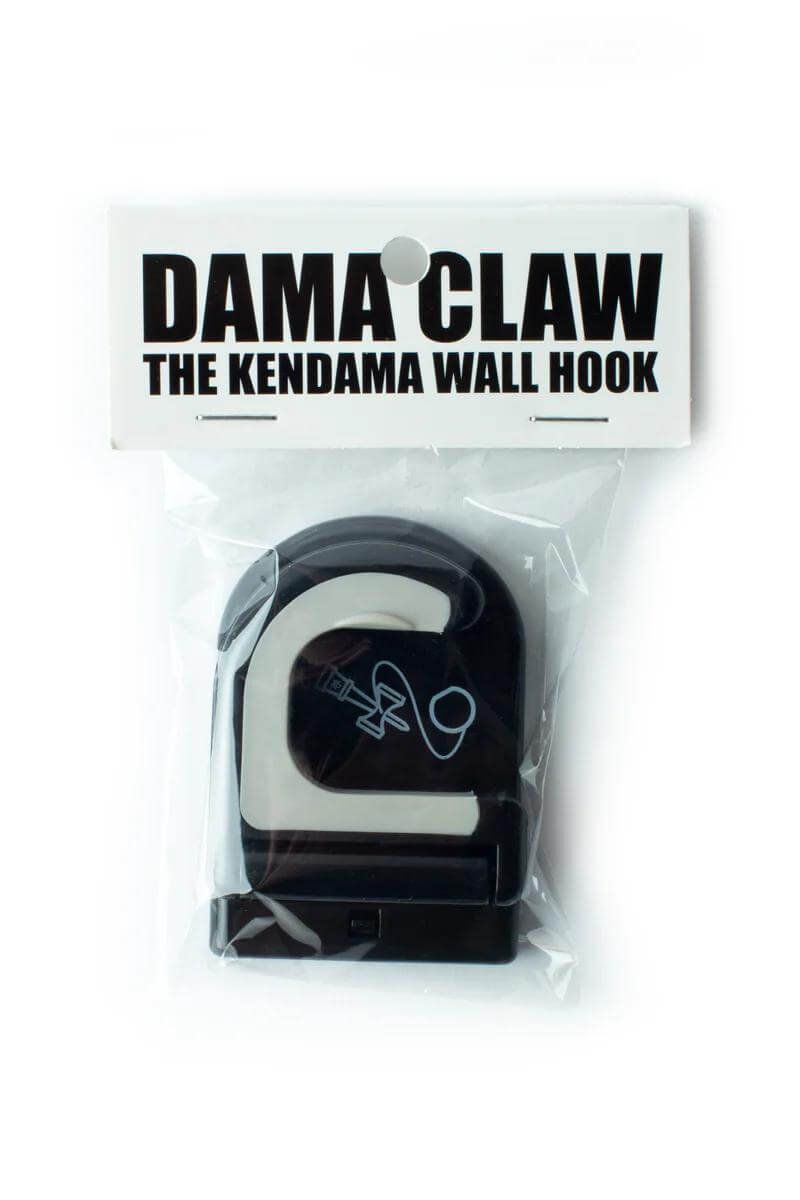 Dama Claw kendama wall hook packaging, designed for modular and affordable kendama display solutions.