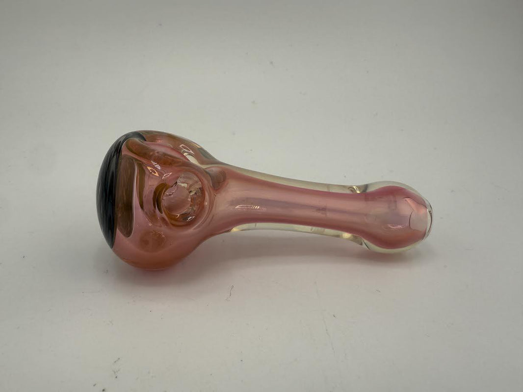 Mcdoogle fumed pipe in pink and black, showcasing elegant design and craftsmanship.