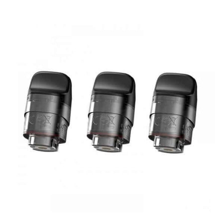 Three Smok RPM C empty pods with 4mL capacity, featuring a slide-to-open top-filling design.