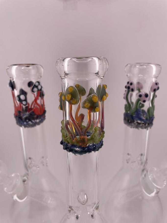 MJHoG 9” Flower Beaker - Mushroom Forest Top