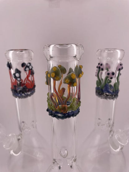 MJHoG 9” Flower Beaker - Mushroom Forest Top