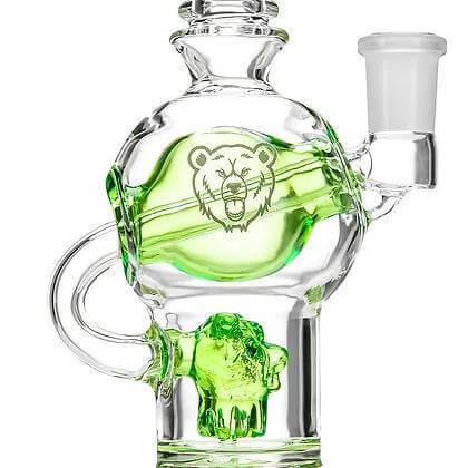 Bear Quartz Sphere Kit - stylish green glass dab rig featuring bear design for enhanced dabbing experience.