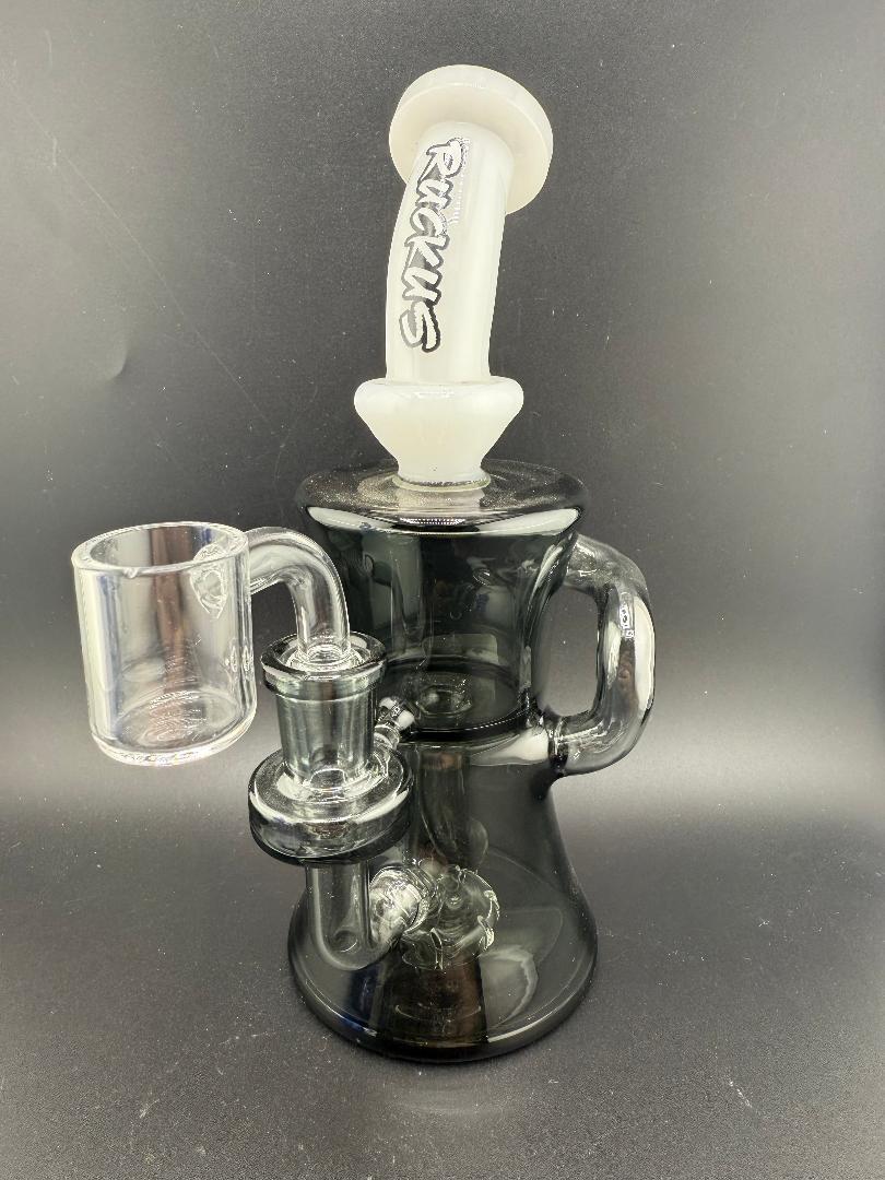Ruckus Glass Incycler White Neck Colored Bottom 14mm 90°