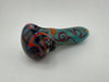 Phranq Glass Dry Pipe - Fully Worked Multi Colored Squiggle Wig Wag
