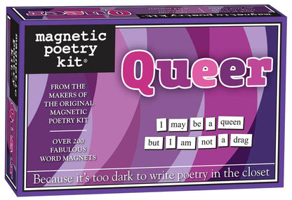 Magnetic Poetry Kit - Queer edition with over 200 word magnets for creative poetic expression.