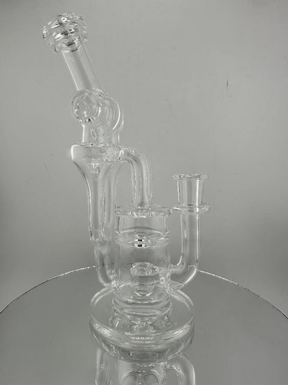 Domer Glass Double Recycler Double Stack - Clear