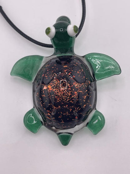 Tim Doane Glass Pendant - Dichro Turtle