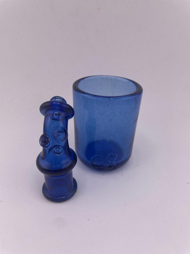 Brando Glass Puffco Proxy Core Cup & Mouth Piece Combo - Blue Solid Color