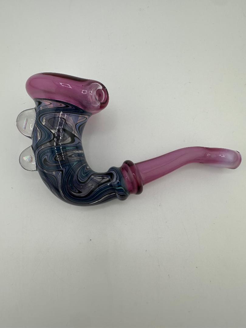 HighGrade Glass Dry Pipe - Fully Worked Wig Wag Heady Sherlock w/ marble and Opal Attachments
