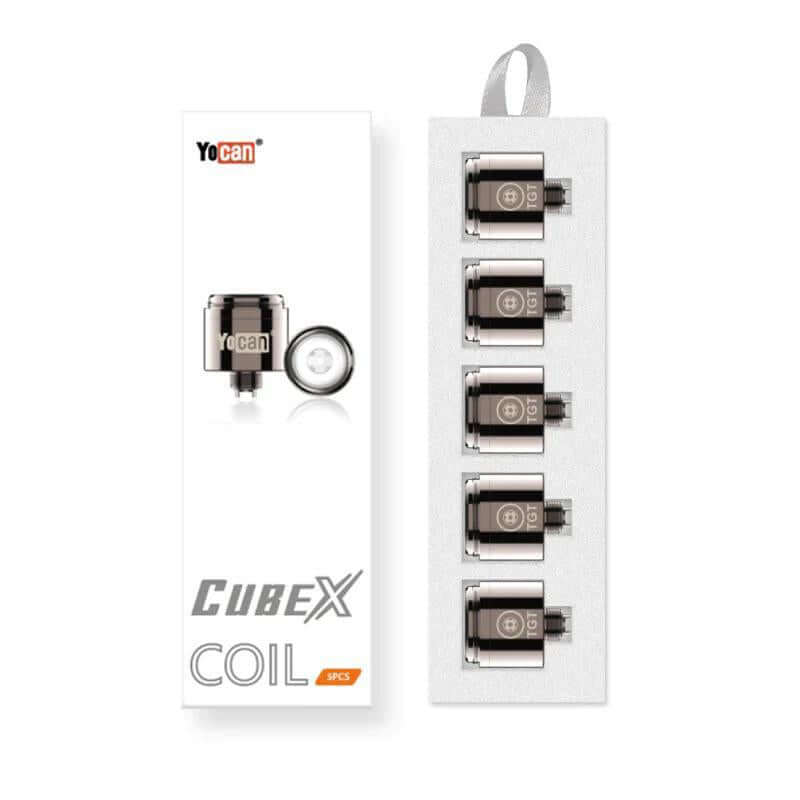 Yocan Cubex Replacement Coil pack with five coils for Yocan Cubex Vaporizer, ideal for recreational and medical users.