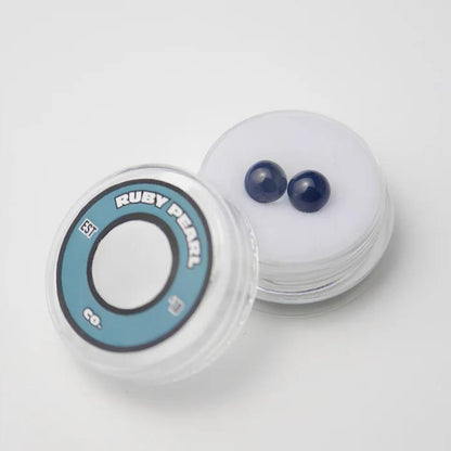 Ruby Pearl Co Teal Sapphire Terp Pearls 2pc 6mm