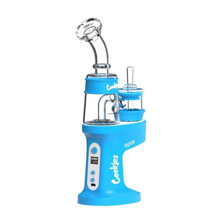 iSpire Daab Kit electronic rig in blue, designed for precision dabbing with advanced induction heating.