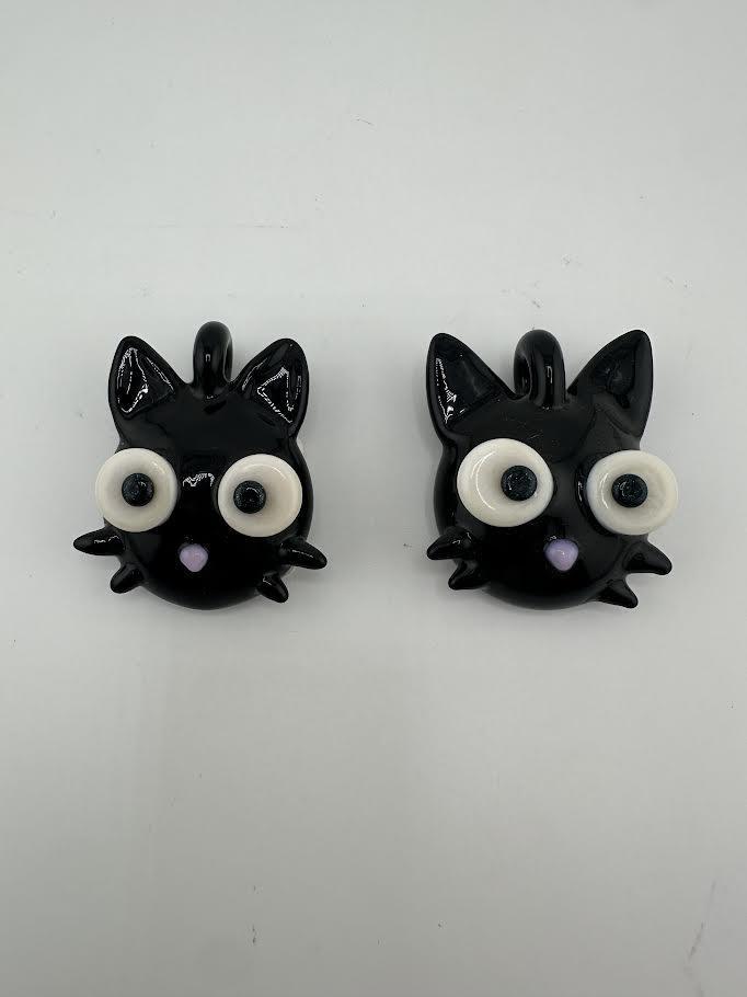 Tim Doane Glass Pendant / Necklace - Black Cat