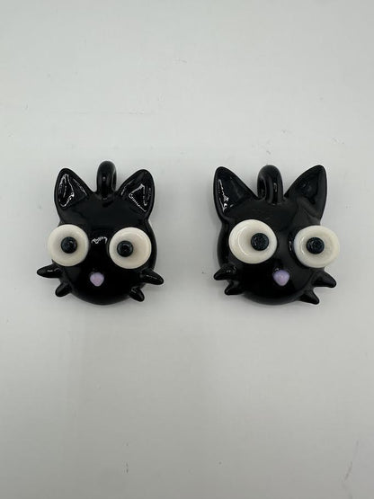 Tim Doane Glass Pendant / Necklace - Black Cat