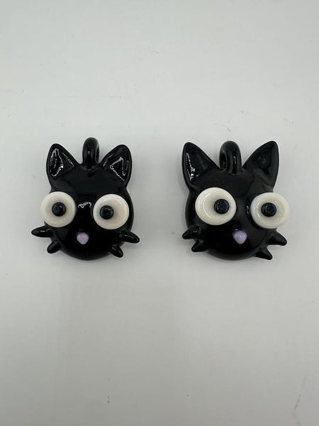 Tim Doane Glass Pendant / Necklace - Black Cat
