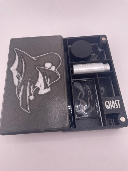 Kandy Custom 3-D Prints Dr Dabber Ghost 2 Accessory  - Storage Box w/ Iso Jar and Silicone Poured Lid