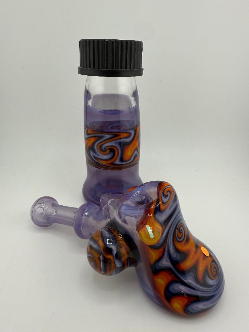 Highgrade Glass  Jar & Pipe Set Pink