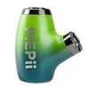 Dazzleaf PIEPii 510 Battery in vibrant green and blue, mini pipe design, features variable voltage settings.