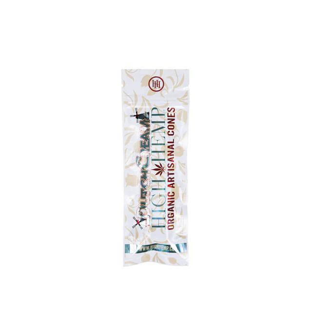 High Hemp Organic Cones - Premium, tobacco-free, herbal smoking wraps in eco-friendly packaging.