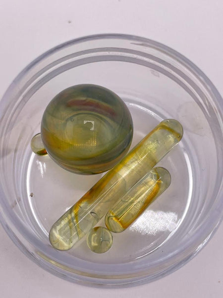 Paulson Pieces Slurper Set -  5pc Fumed Green