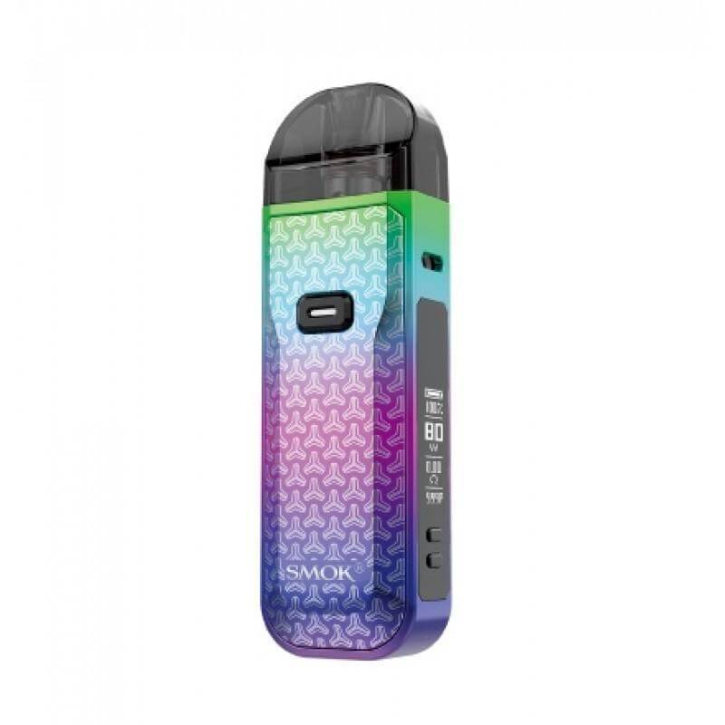Smok Nord 5 Kit, stylish vape device with rainbow gradient design, featuring dual airflow and 2000mAh battery.