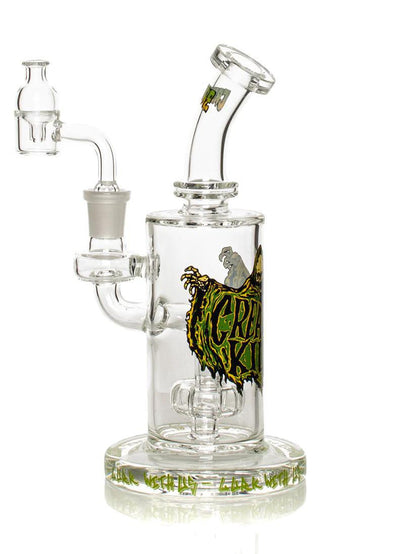 Gear Premium x Creature 7.5" Concentrate Rig with unique Goblin design and quartz banger, perfect for dabbing.